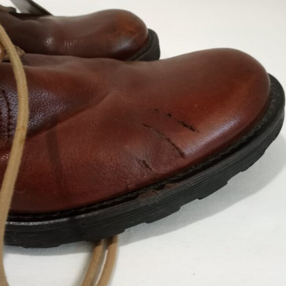 KENNETH COLE REACTION BROWN LEATHER LACE UP ANKLE BOOTS MEN SIZE 13 - Picture 9 of 12